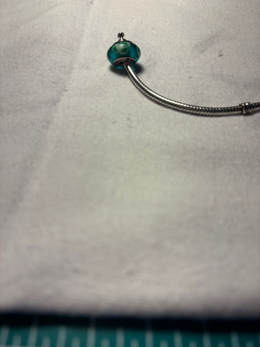 Pandora Silver and Blue Charm Bead